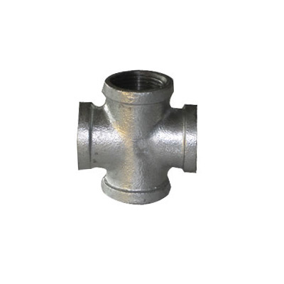 banded hot dipped galvanized cast iron cross fittings