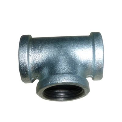 banded hot dipped galvanized cast iron tee fittings