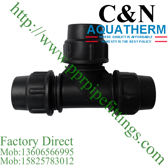 hdpe compression fittings equal tee