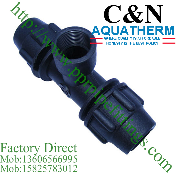 hdpe compression fittings female tee