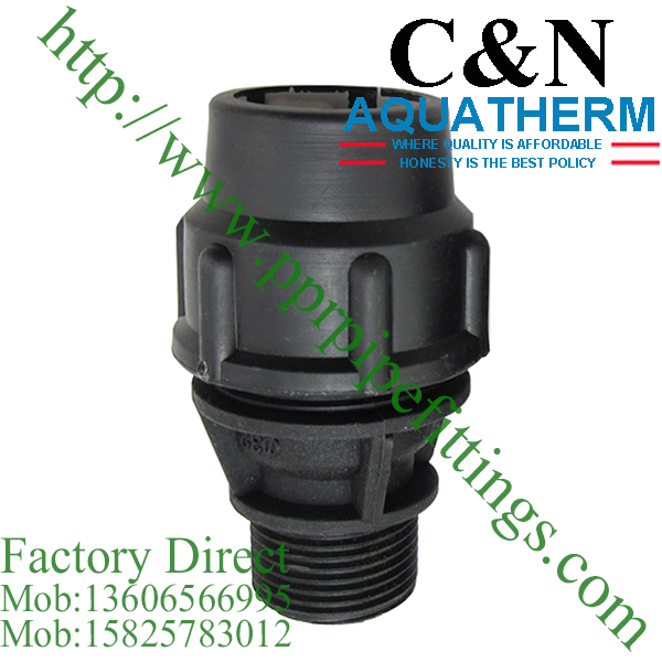 hdpe compression fittings male coupling