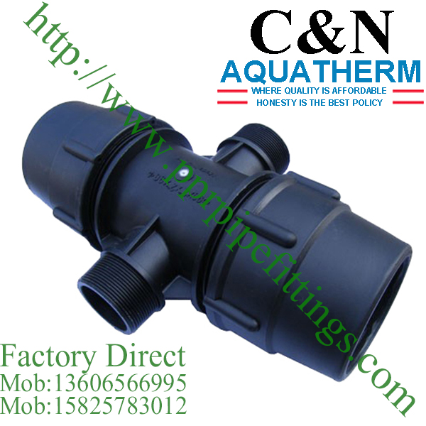 hdpe compression fittings male cross