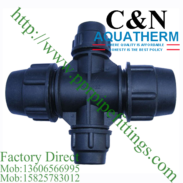 hdpe compression fittings reducing cross