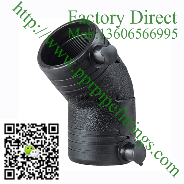 HDPE 45º Elbow Electro Fusion pipe fitting for water