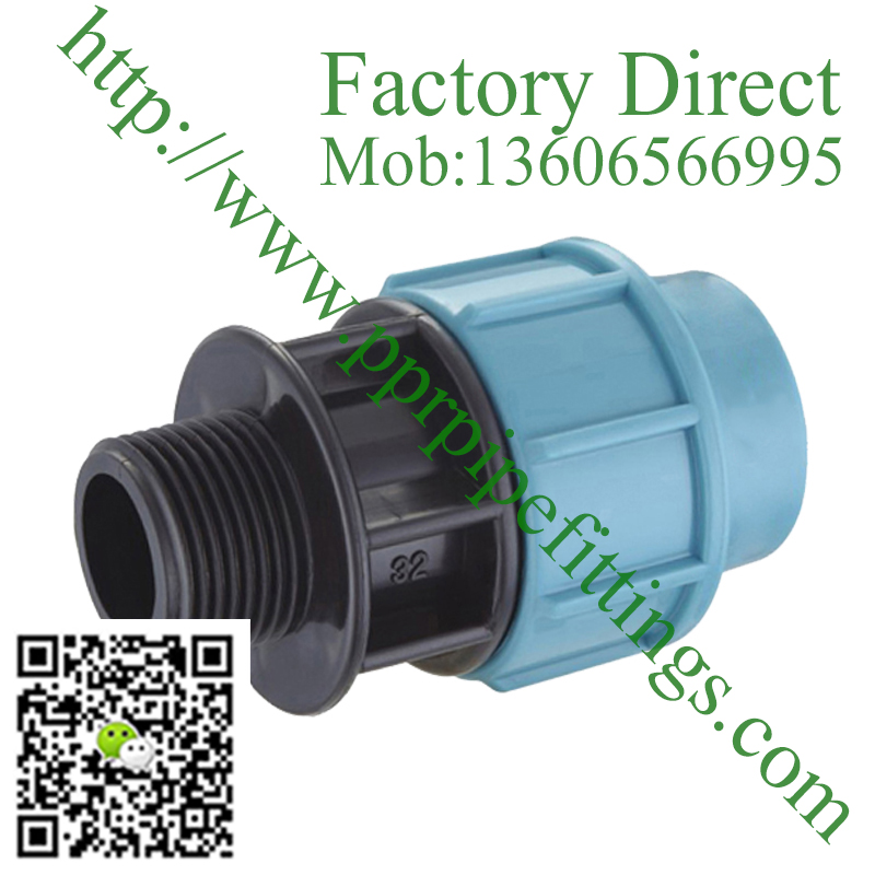 pp compression fittings Male Coupling
