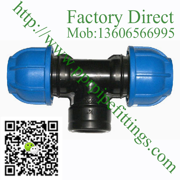 pp compression fittings female tee