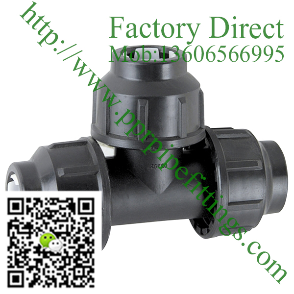 pp compression fittings tee
